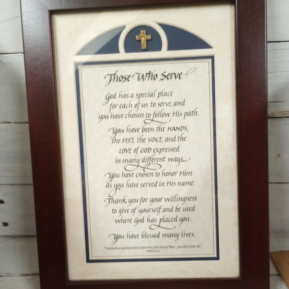 Those Who Serve Framed Religious Art, Matthew 25:40 "Inasmuch as you have done i - Picture 5 of 10